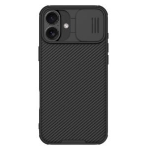 Nillkin CamShield Pro Case for iPhone 16 - Black, Hybrid, Sliding Camera Protection