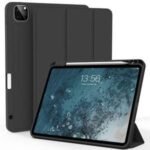 iPad Pro 12.9 (2020)/ iPad Pro 12.9 4th Gen, 12.9” Tri-fold Cover Case with Pencil Holder Slot Silicone Back Shell