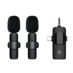 K15 3-in-1 Dual Wireless Microphone for iPhone, Type C Phones and Camera