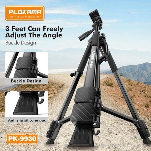 PLOKAMA PK 9930 Tripod 1.5M for Camera Camcorder Stand for Photography, Compatible with Mobile Phones and Cameras - Image 2