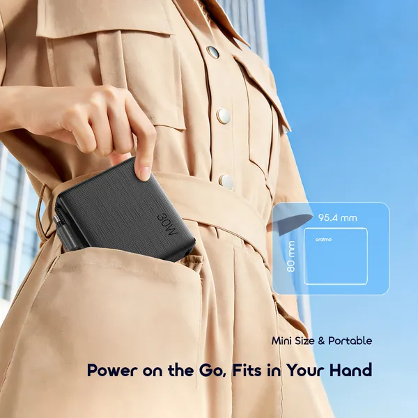 Oraimo PowerNova L21 OPB-7203C 30W 20,000mAh Fast Charging Power Bank with Built-In Input &Amp; Output Type C Cable - Image 4