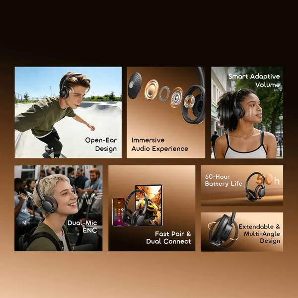 oraimo OpenLoop Open-Ear Wireless Headphones OPN-670N - Image 3